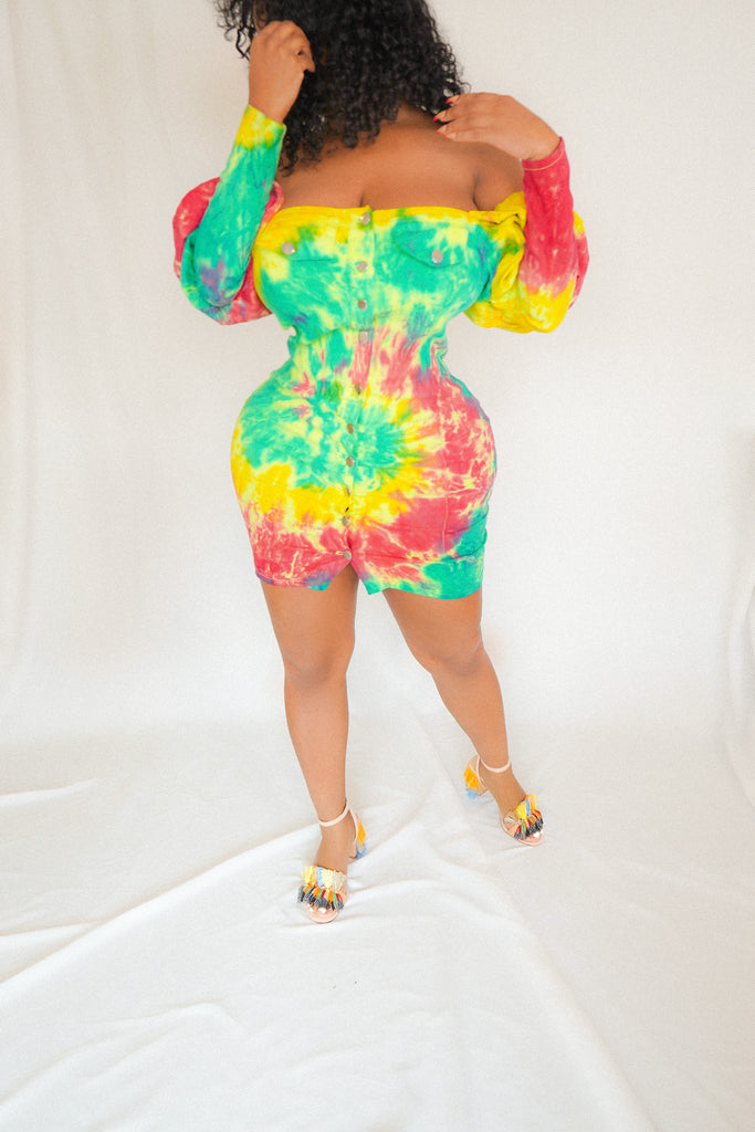 Watercolors Tie Dye Denim Dress | Nuri Nahara Watercolors Tie Dye Denim Dress | Nuri Nahara